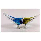 RARE TWO-TONE CHALET TWO ARM BOWL