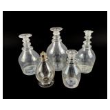 NICE LOT OF EARLY GLASS DECANTERS