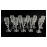 ANTIQUE CRYSTAL CHAMPAGNE FLUTES