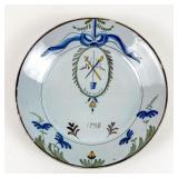 FRENCH FAIENCE PLATE
