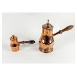 COPPER CHOCOLATE / COFFEE POTS
