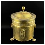 ANTIQUE BRASS LOG HOLDER