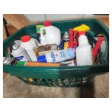 Basket of Cleaning and Car Fluids