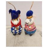 Vintage paper mache ornaments