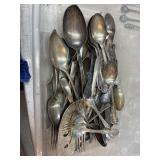 Bin of Various Vintage Utensils over 40 pieces