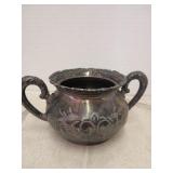 Vintage silver plate sugar bowl