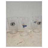 3 Miller lite plastic pitchers