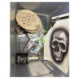 Tote of miscellaneous items