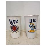 Miller lite stainless steel cups