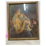 Vintage mother and son print