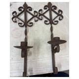 Vintage Cast Iron Candle Stick Holders