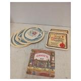 Vintage cardboard coasters