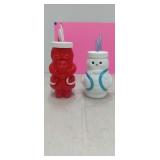 Santa Claus and Snowman Krazy Straw