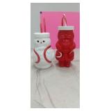 Santa Claus and Snowman Krazy Straw