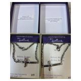 Stainless Sideways Cross Bracelets