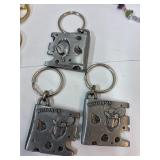 3 Cheese Head Keychains