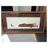 Print of puppy and duck