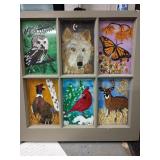 Wooden window pane painted