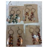 Native American Inspired Earrings 4 pairs