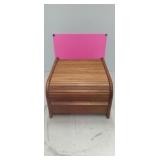 Kalmar Designs Teak Wood Tambour Roll Top Storage