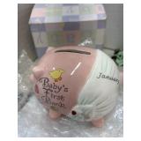 Enesco Baby Piggy Bank January