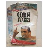 Michael Phelps corn flakes box is squished