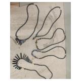 5 beaded necklaces