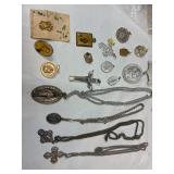 Religious Necklaces, Pendants, Pins