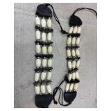 Vintage Beaded Leather Bracelets