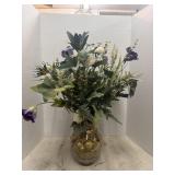 Fake Floral Glass Vase