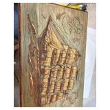 Vintage Wood Carved Ship Hanging