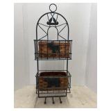 Metal Wicker Hanging Organizer