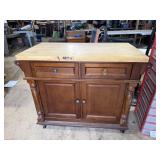 Wooden Rolling Kitchen Island OS