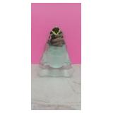 Frosted glass tealight candle holder