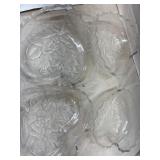 Glass Heart Dishes with Rose Design 4