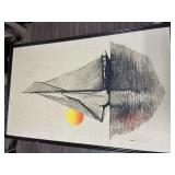 Large Sailboat Needlepoint