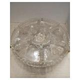 Clear glass serving tray
