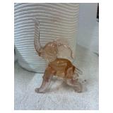 Vintage Glass Pink Elephant