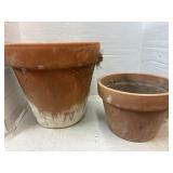 2 Terracotta Flower Pots