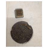 2 vintage flower frogs