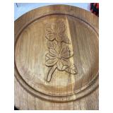 Carved Wood Plate Hanging