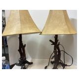Pair of Table Lamps (1 has been repaired) os