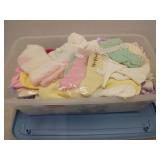 Tote of baby socks