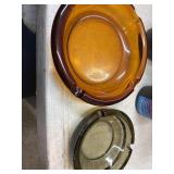 2 Glass Ashtrays