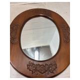 Vintage Wood Framed Mirror