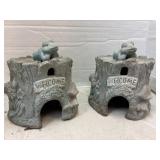 Welcome Frogs on Stumps