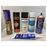 Lot of adhesive, Paint, cleaner, etc os
