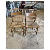 Wooden Wicker Chairs T4