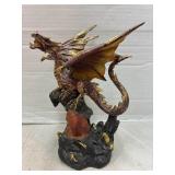 Dragon Statue with light up Rock