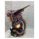 Dragon Statue with Light up Rock